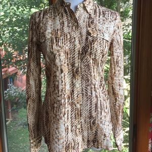 Lucky Brand snake print blouse
